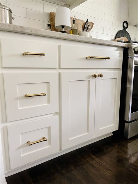White Kitchen Cabinet With Brass Hardware at Morgan Wee blog