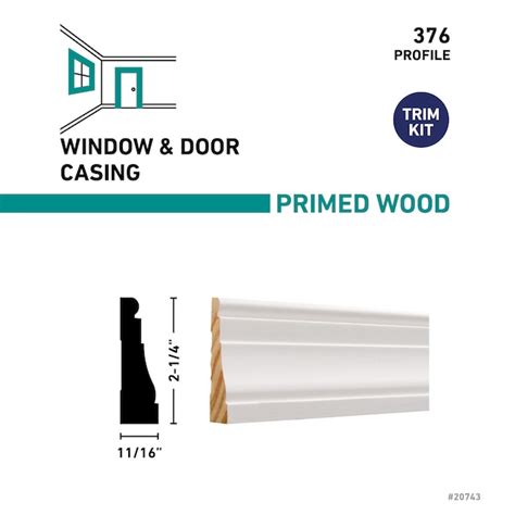RELIABILT 0.6875-in x 36-in x 80-in Primed Pine Interior Door Casing ...