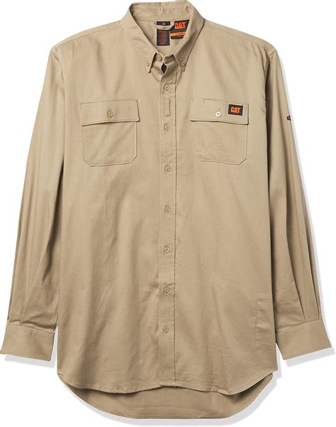 Caterpillar Men's Fr Stretch Work Shirt at Amazon Men’s Clothing store