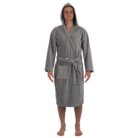 Alpine Swiss Dane Mens Hooded Bathrobe Cotton Terry Cloth Luxury Hotel ...