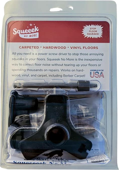 SQUEEEK NO MORE Squeaky Floor Repair Kit for Hardwood, Carpet, Vinyl ...