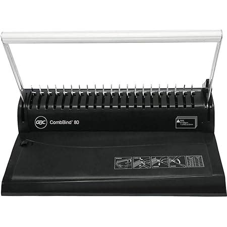 GBC Combbind 80 Comb Binding Machine with Two-Handed Paper Punching and ...