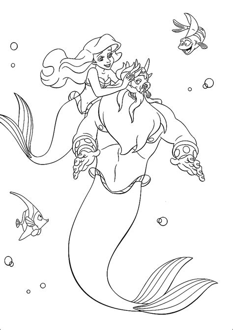 Colouring Pages Little Mermaid