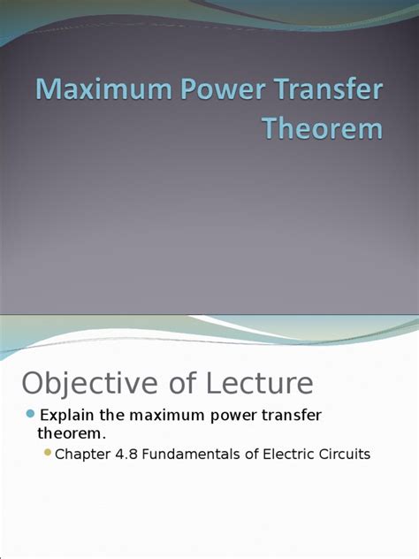 Image result for Maximum Power Transfer Theorem Steps