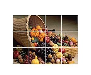 SIGN EVER Vegetables and Fruits Kitchen Wallpapers Oil Proof Wall ...