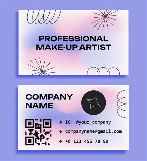Business Card Template with QR Code 的图像结果