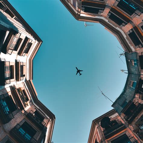 Download wallpaper 3415x3415 building, sky, plane, architecture ...