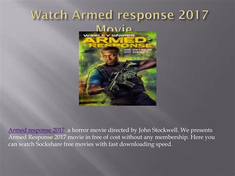 Movie Armed Response 2017