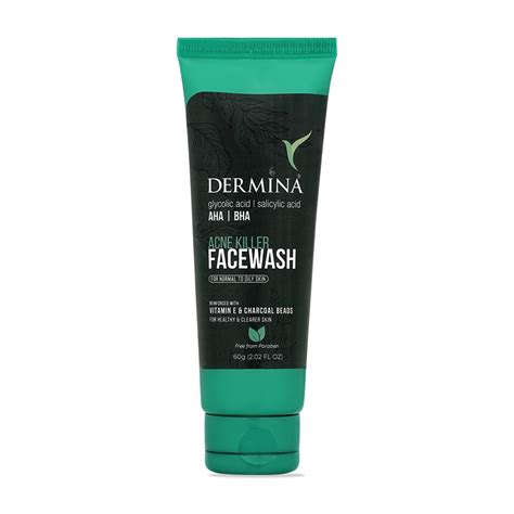 DERMINA Facewash With Salicylic Acid With Vitamin E Acetate Gel For ...