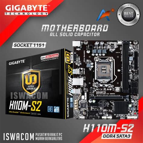 Jual Motherboard Gigabyte H110 DS2 LGA1151 / Mobo H 110 LGA 1151 DDR4 ...