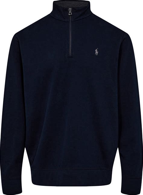 Polo Ralph Lauren Men's Luxe Jersey Half-Zip Sweater - Aviator Navy ...