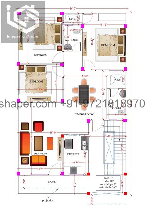30x50 House Floor Plans