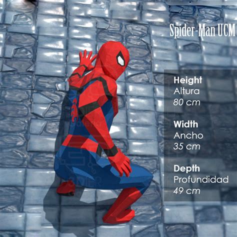 DIY Approx 80cm Height Spider-Man Wall Hanging Home Decoration 3D Paper ...