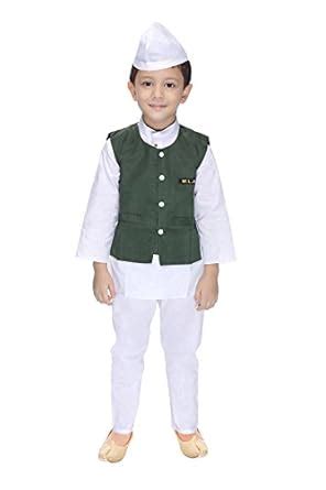Smuktar garments Silk Blend Indian Politician (Mla) Costume For Kids (1 ...