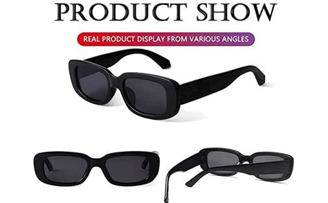 Buy Unisex Sunglasses Set of 4, Classic Square and Rectangular Frames ...