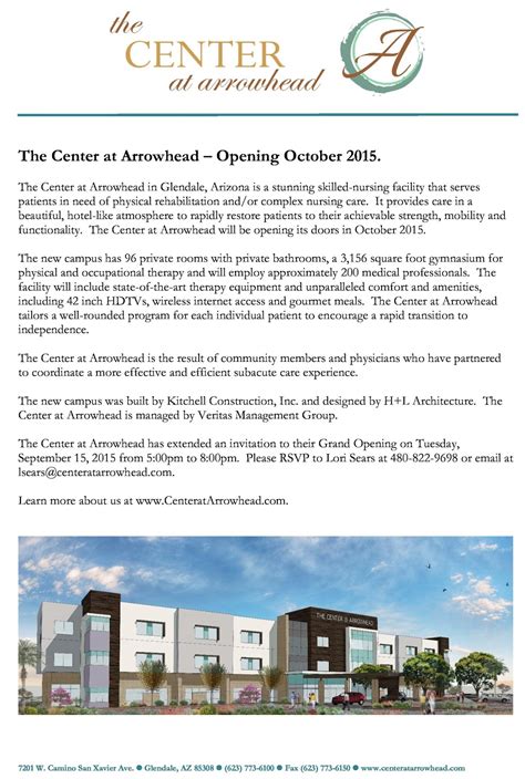 IN THE SPOTLIGHT The Center at Arrowhead - Spotlight Senior Services