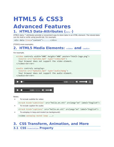 HTML5 & CSS3 Advanced - HTML5 & CSS Advanced Features 1. HTML5 Data ...