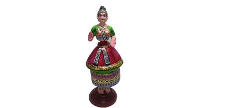 Buy Traditional Tanjore Dancing Doll, Papier Mache Oil Pianted ...