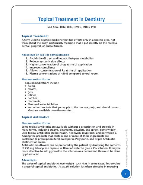 Topical drugs in dentistry | PDF - mupirocin over the counter