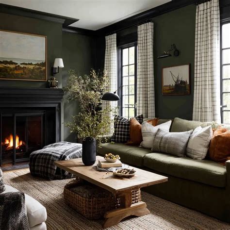 17 Inspiring Green Moody Living Room Ideas - DIY Home Decor, Gardening ...