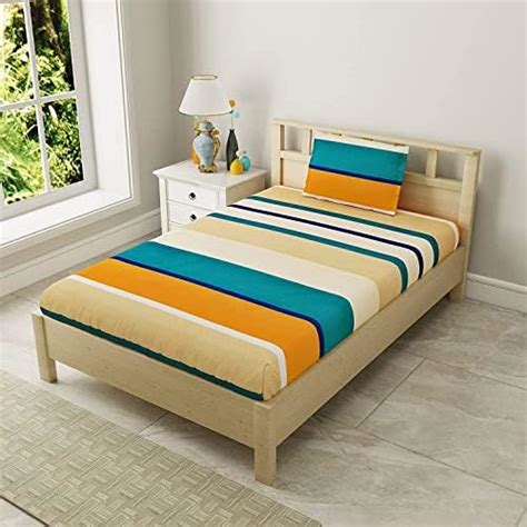 Buy BSB HOME Premium Cotton Elastic Fitted Bedsheets with 2 King Size ...