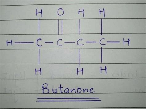 write the structure of butanone molecule? - Brainly.in