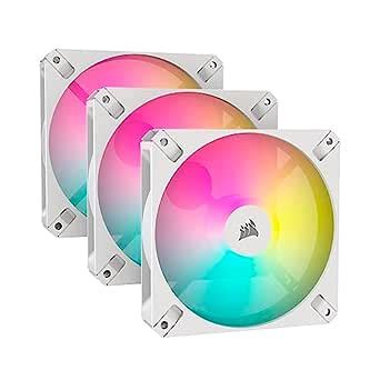 Corsair AR120 RGB White 120mm ARGB-Compatible Fan, Triple Pack : Amazon ...