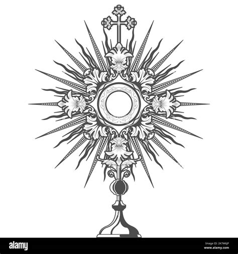 Catholic church ceremony monstrance, ostensory adoration to the blessed ...