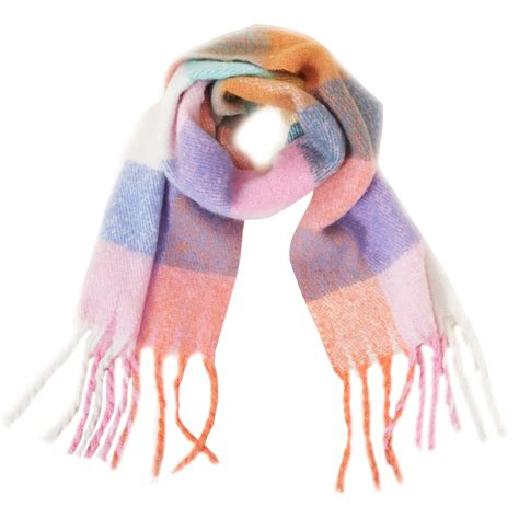 Buy Multi Shannon Pastel Super Fluffy Scarf - Accessorize India