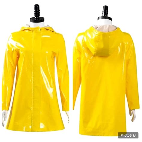 Coraline Cosplay Outfit Yellow Raincoat Jacket Halloween Costume for ...