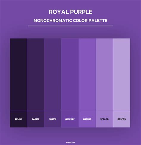 Royal purple color palettes - colorxs.com