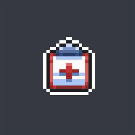 Hospital document in pixel art style | Premium Vector