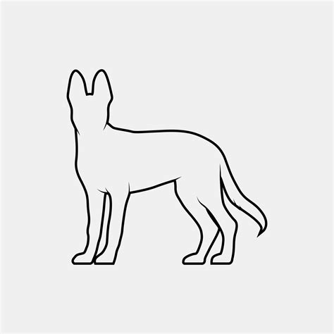 dog outline vector silhouette 11400772 Vector Art at Vecteezy