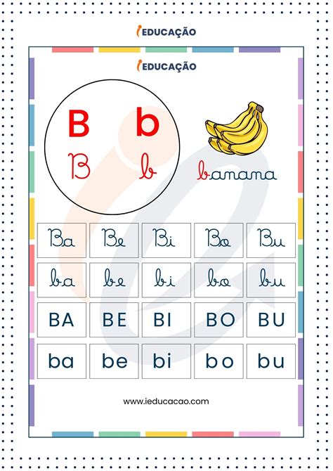 Atividades Com A Família Silábica Do B Para Imprimir - BINKEDU