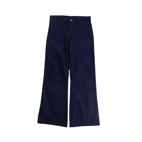 【OTSU】1970's vintage "sea farer" marine flare denim pants -12295- | cv