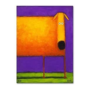 Orange Dog I by Daniel Patrick Kessler, 14x19-Inch Canvas Wall Art ...