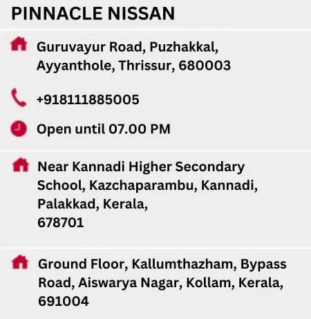 Pinnacle Nissan Car Dealer, Sales & Services Thrissur, Kollam, Palakkad ...
