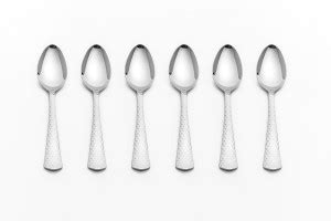 Tableworx Dakota Hammered Silver Stainless Steel Table Spoon Set Price ...