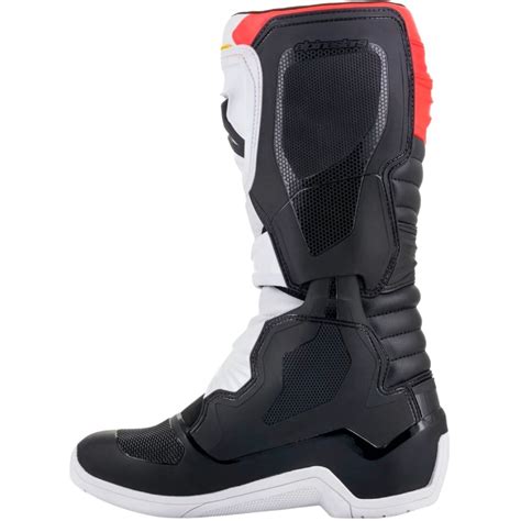 Bota Alpinestars Tech 3 Preto/Branco/Vermelho/Amarelo Fluor - Grid Motors