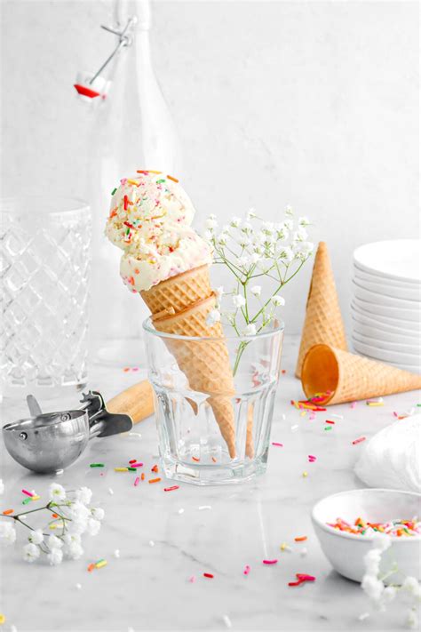 No Churn Birthday Cake Ice Cream - Bakers Table