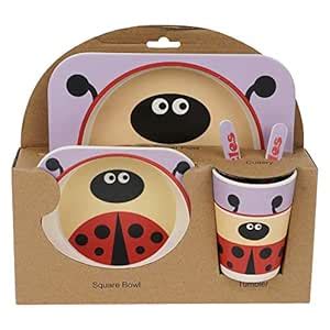Buy GTS Cute Lady Bug Design, Eco-Friendly Material 5 Piece Bamboo ...
