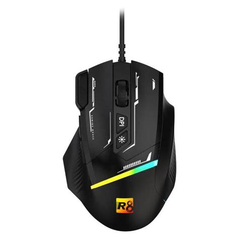 R8 G208 RGB Mouse Gaming (Black) | Anas-IQ