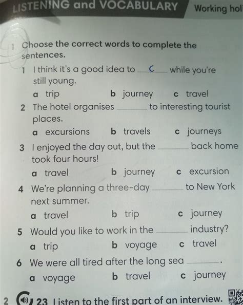 Choose the correct words to complete the sentences - Brainly.pl