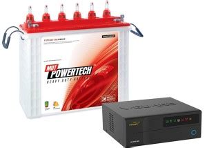 POWER TECH PT 800+v-Guard jaadoo 800 Tubular Inverter Battery Price in ...