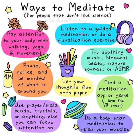 Meditation Types for Busy Brains | Self-Love Rainbow