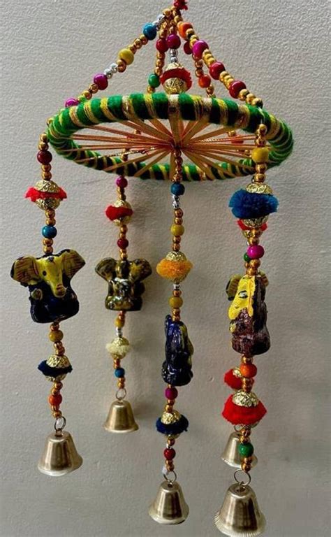 SPHINX Rajasthani Handcrafted Ganeshji with Golden Bell Wall/Door ...