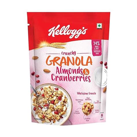 Kellogg's Crunchy Granola Almonds & Cranberries 140g | 24% Fruit & Nut ...