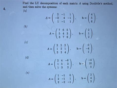 Image result for LU Decomposition Matrix Using Permutation