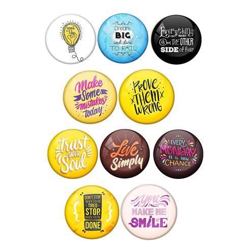 Buy AVI 58mm Regular Size Metal Happy Positive Quotes PQ 55 Design ...