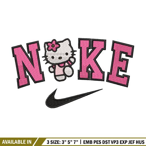 Hello Kitty Nike embroidery design, Hello Kitty embroidery, | Inspire Uplift